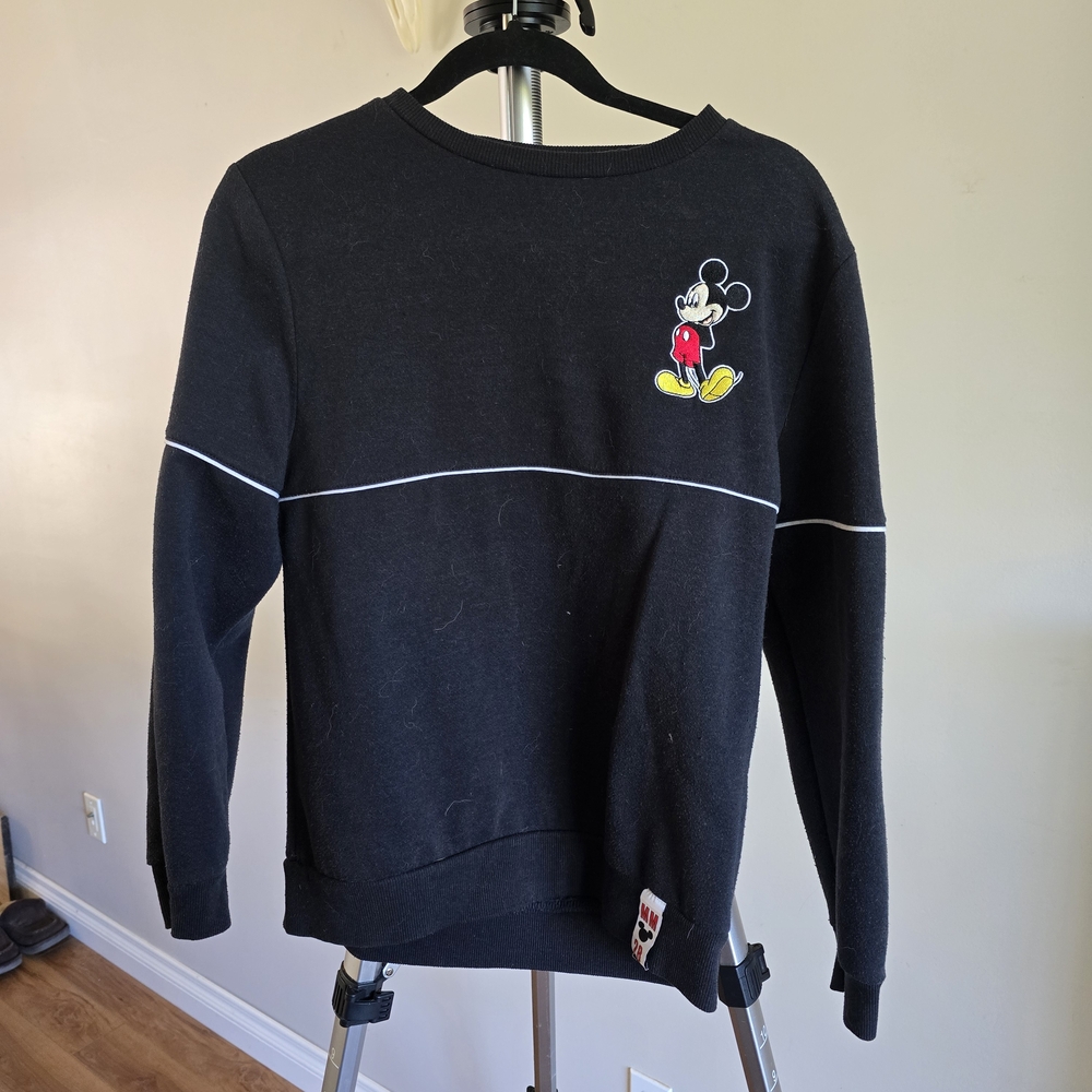 #5 Disney Black Crewneck Sweater with Mickey Mouse